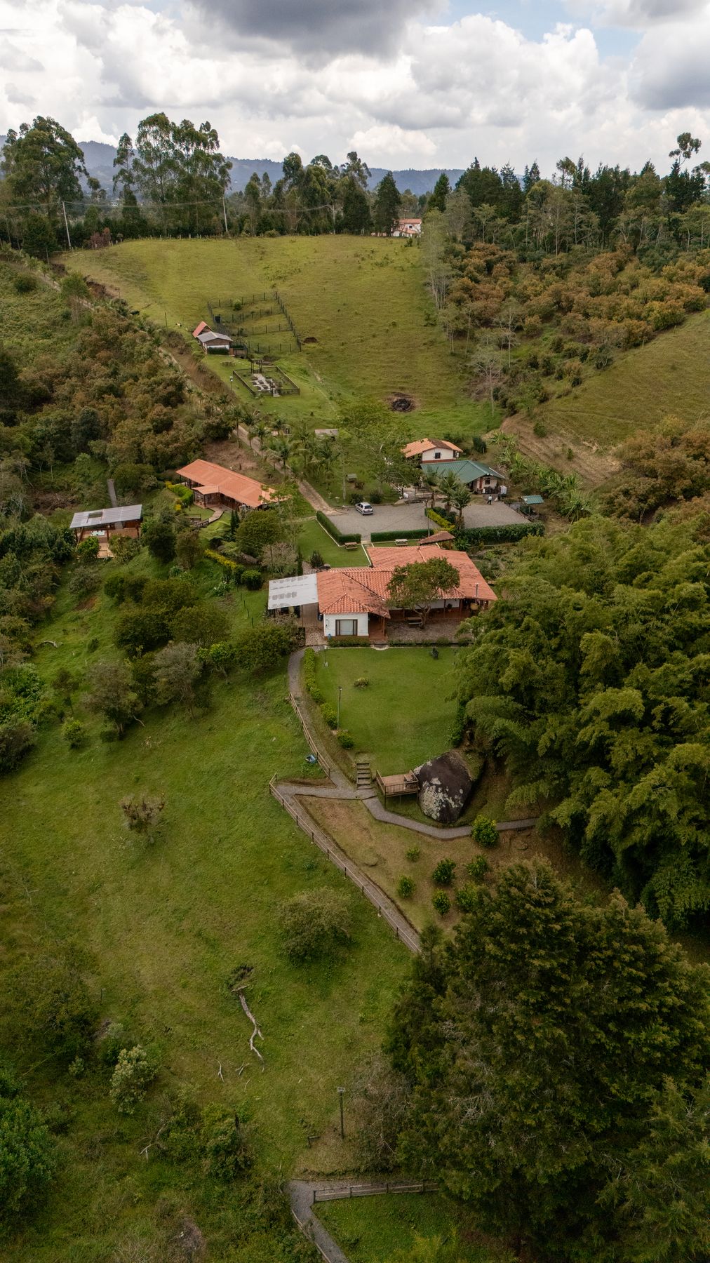 Aerial view of the property